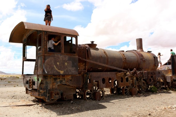 2132 Uyuni Salt Flats Bolivia train cemetery