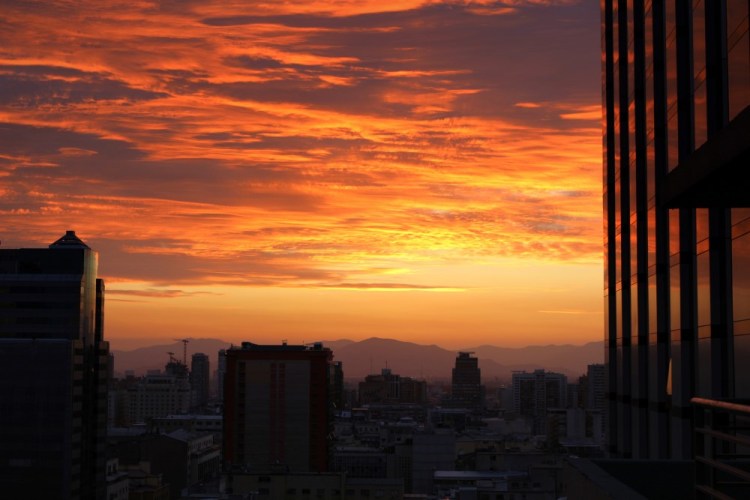 2270 Santiago Chile rooftop sunset